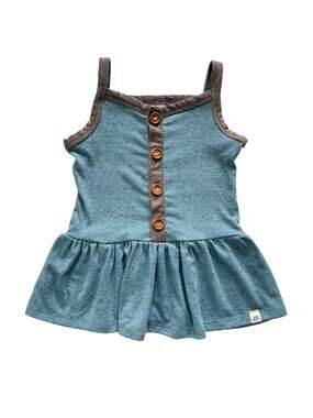 NWOT Lulu + Roo (Little Road) Button Peplum Tank Top Size 4T